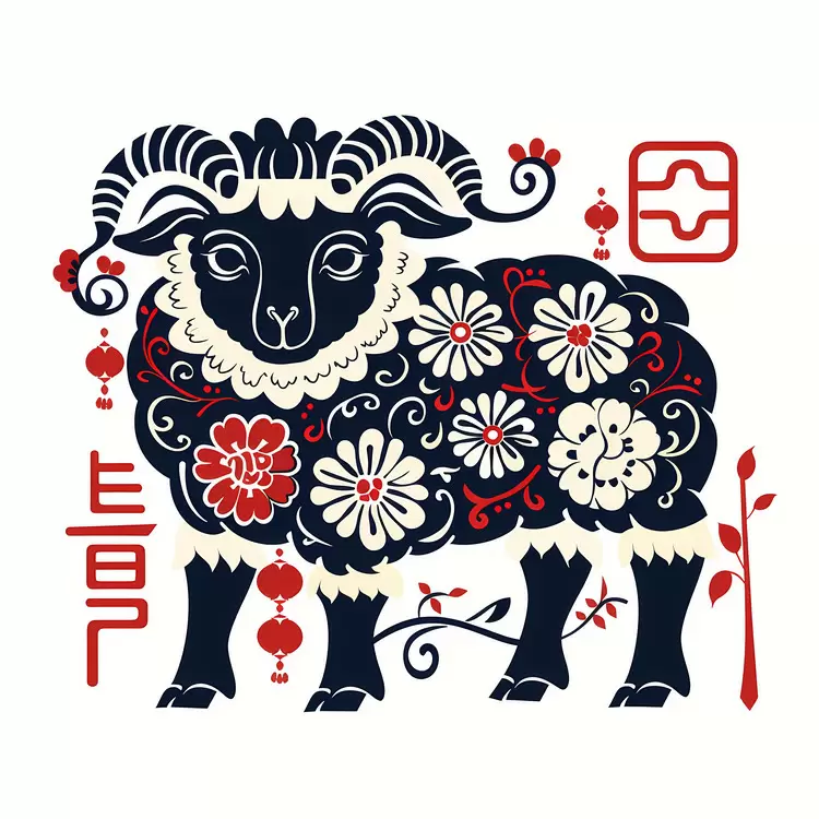 new year lunar year animal lamb sheep