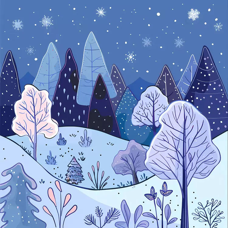 shadows stars rocks night sky winter landscape
