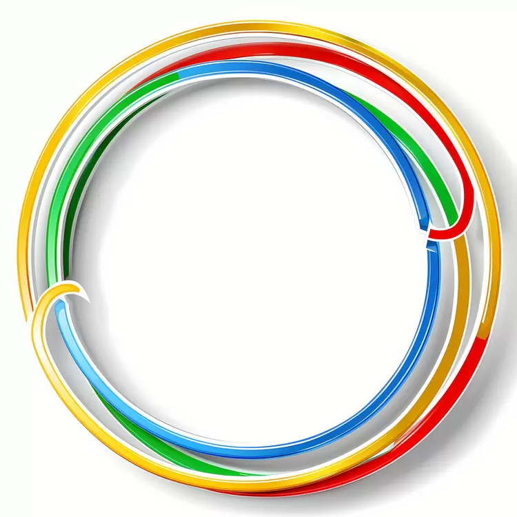 vector spiral Olympic ring multicolored