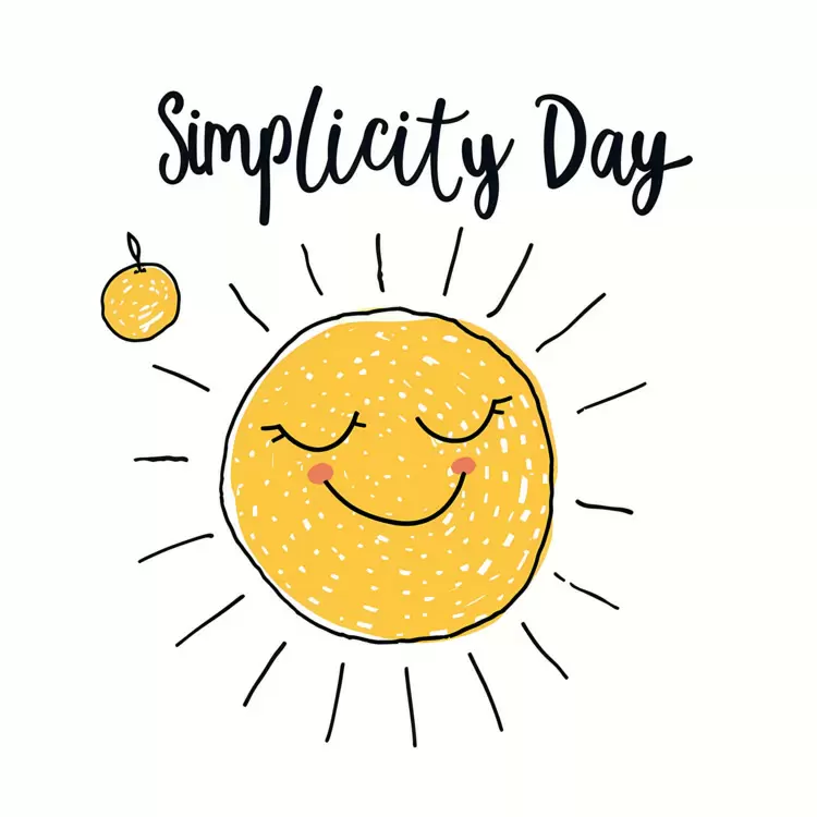Simplicity Day Yellow Comic Sun