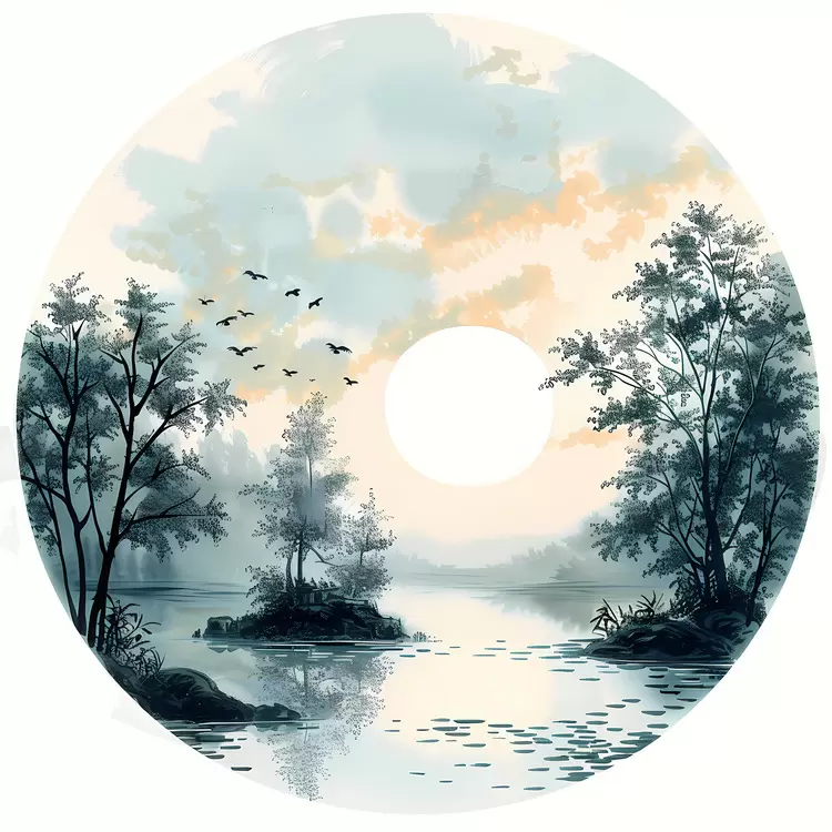 summer morning Nature Waterscape Sky Art