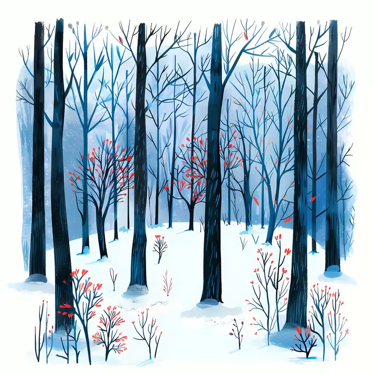 forest snow nature landscape trees