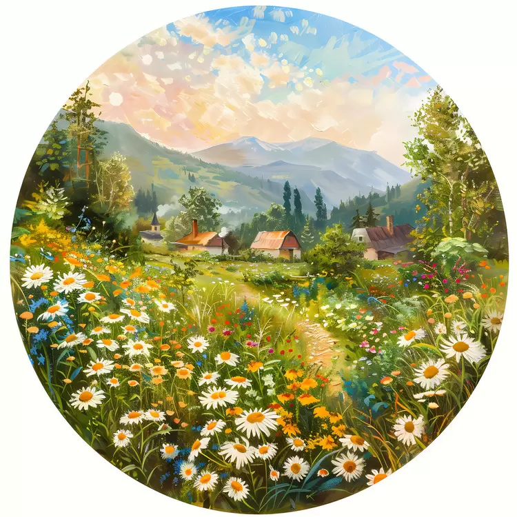 trees idyllic sunlit greenery countryside