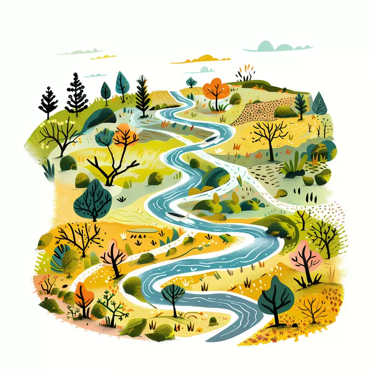 water River meandering rural environment wilderness