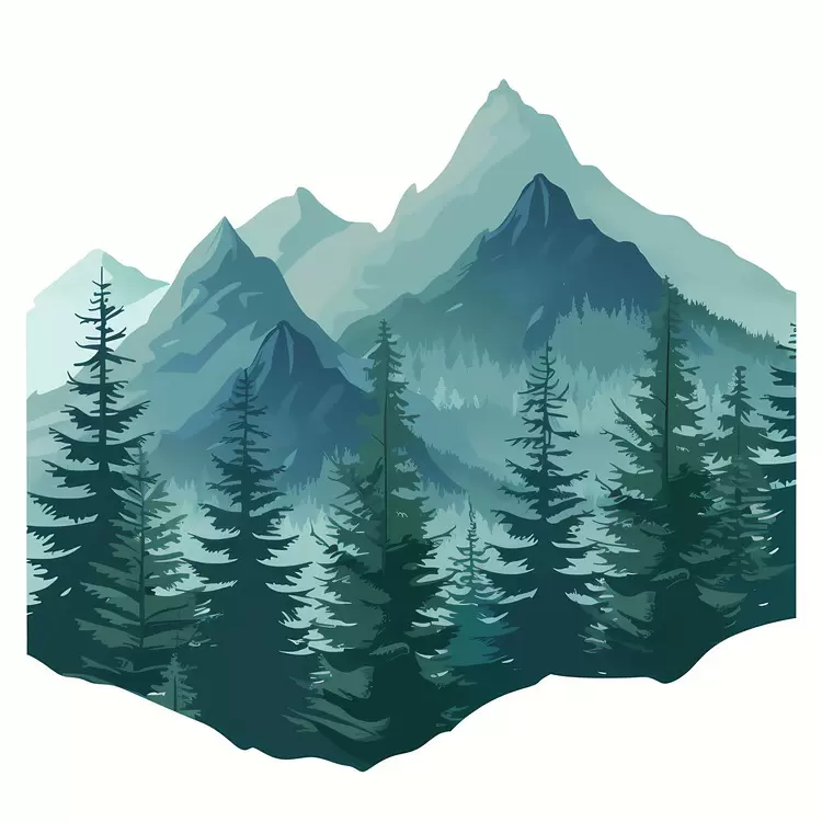 Green pine needles Rocks Mountainous hills Mountains Trees
