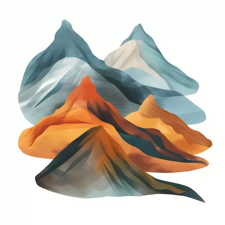 Colorful Mountain range Snowcapped Mountains Himalayan