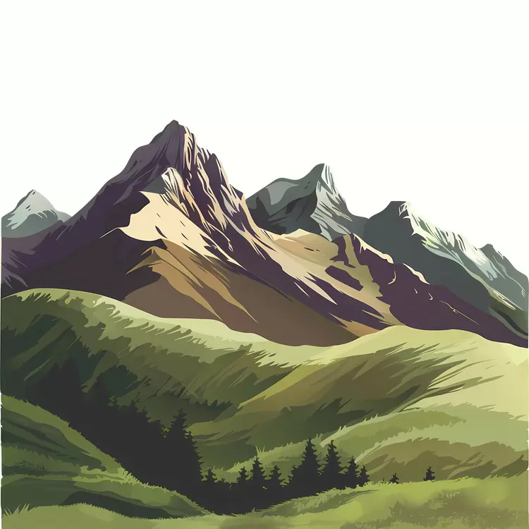 Mountainside Meadow Clouds Sky Field