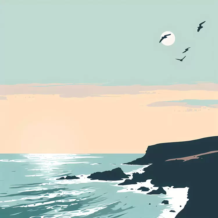 natural scenery Ocean landscape shore water sunset