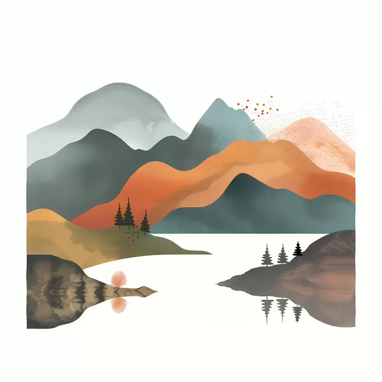 Rivers Water Mountainous hills Landscape