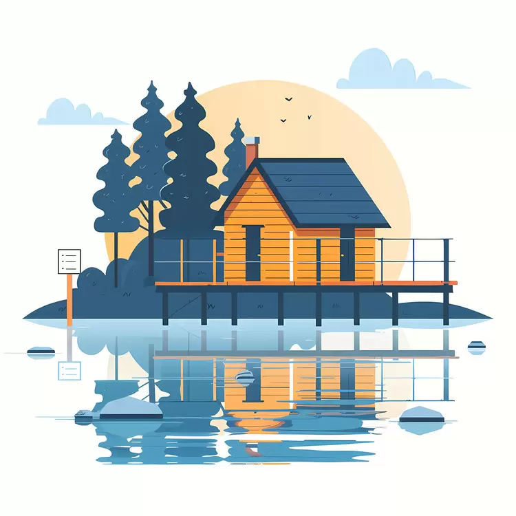 vacation home cottage lodge wooden shack forest cabin