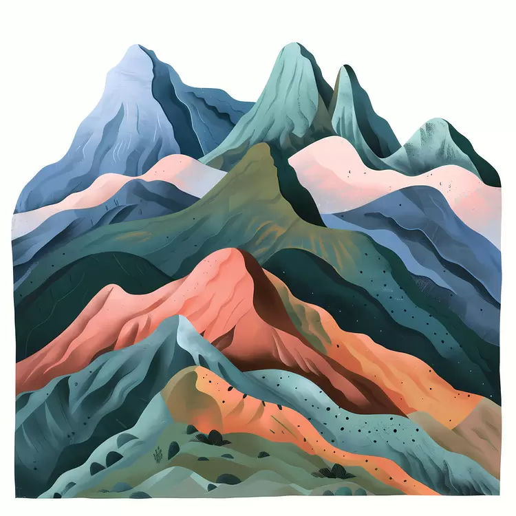 Mountainous hills rough terrain hilly terrain landscape