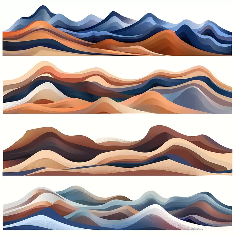 seascape ocean sand waves mountains