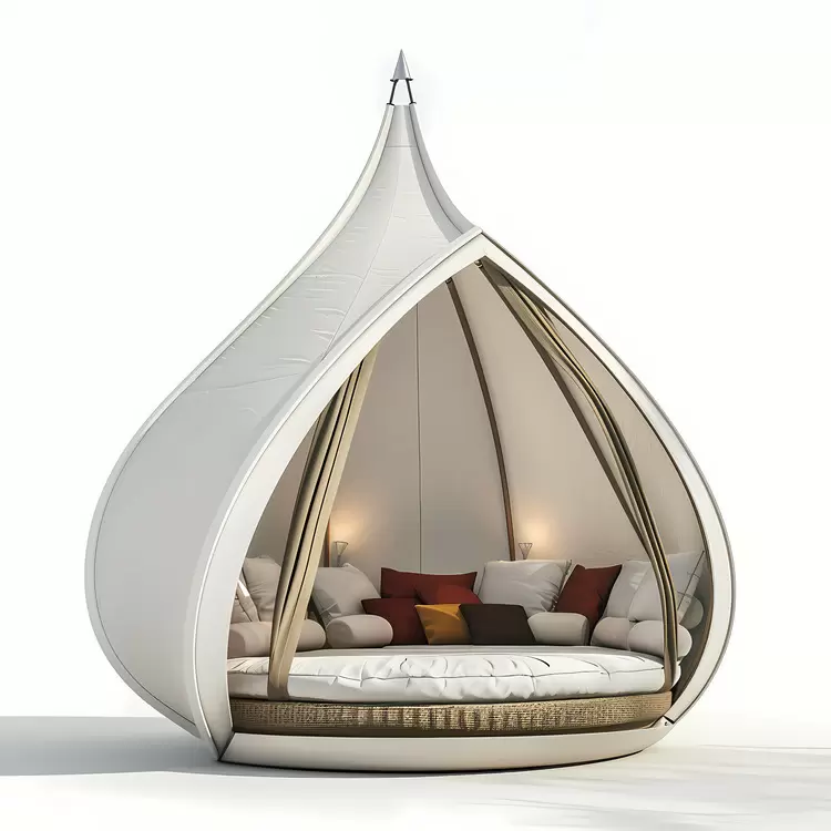 furniture circular lounger tent pavilion