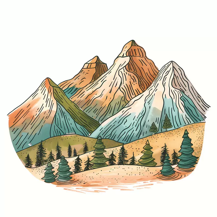adventure Mountainous hills landscape mountain peaks scenic
