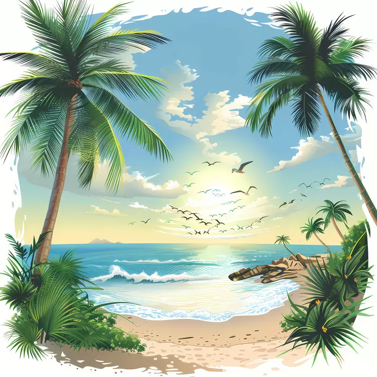 tropical paradise sunny exotic inviting lush