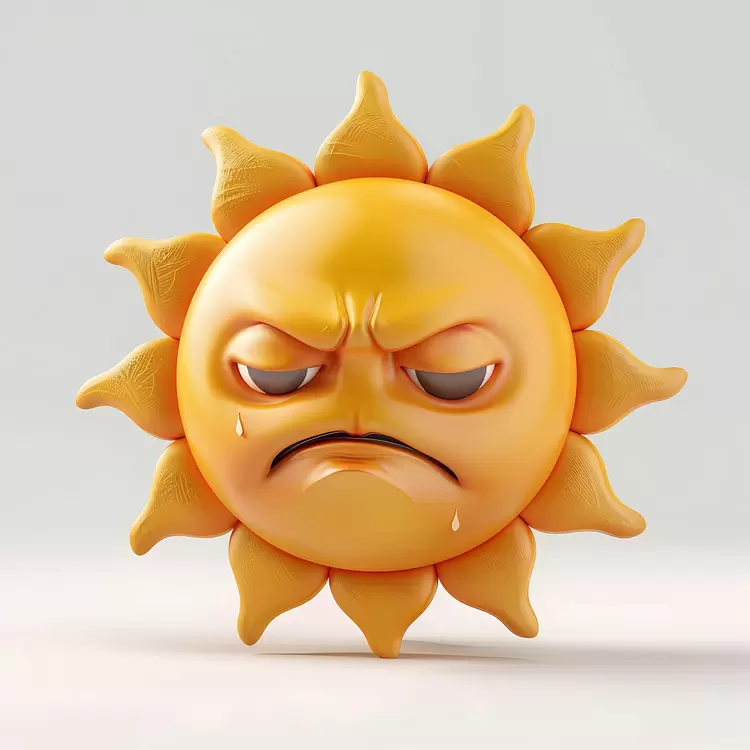cartoon smiling sun tears emoji