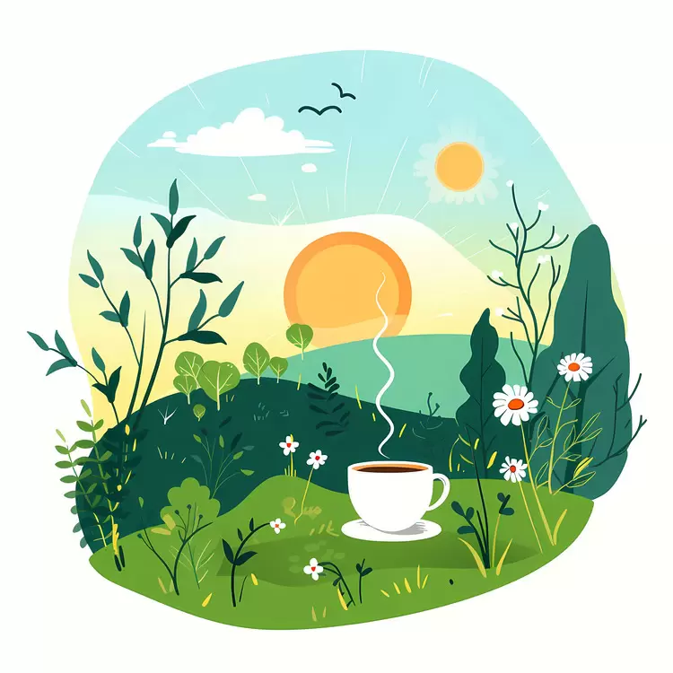 Sunrise Sunset Nature Grassland Hills