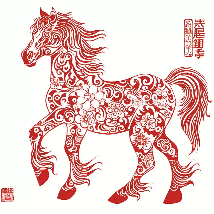 zodiac symbol chinese art Chinese Zodiacs animal horse