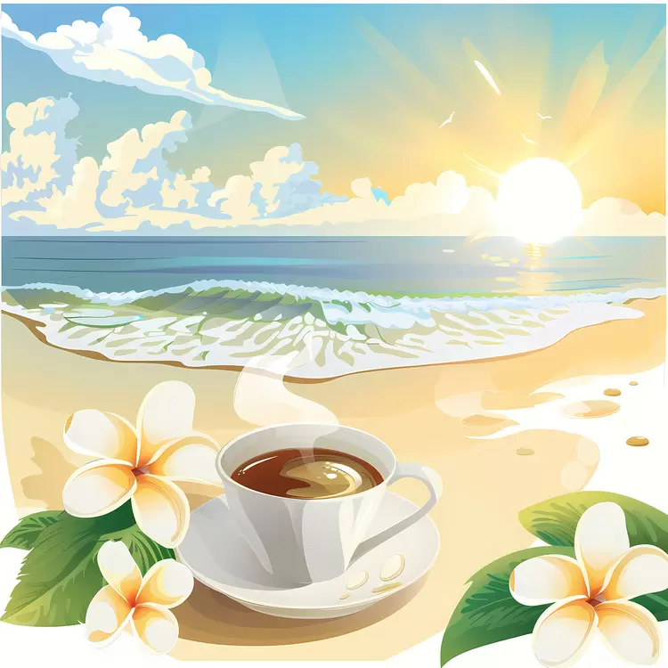 sunny day Ocean view Coffee 10
