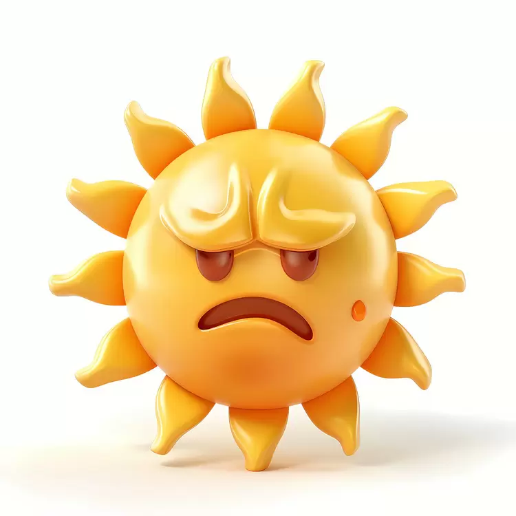 Angry Sun Disappointed Sun Depressed Sun Sorrowful Sun Melancholic Sun