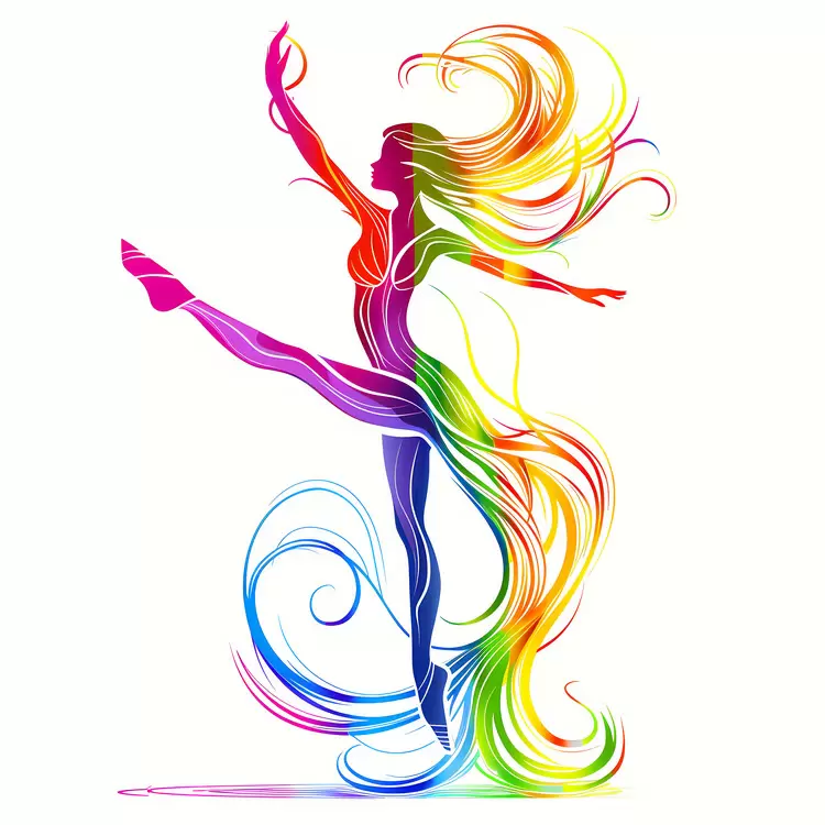 beautiful woman female dancer energetic pose modern art