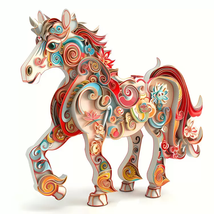 artistic design ornate Unicorn artistic style
