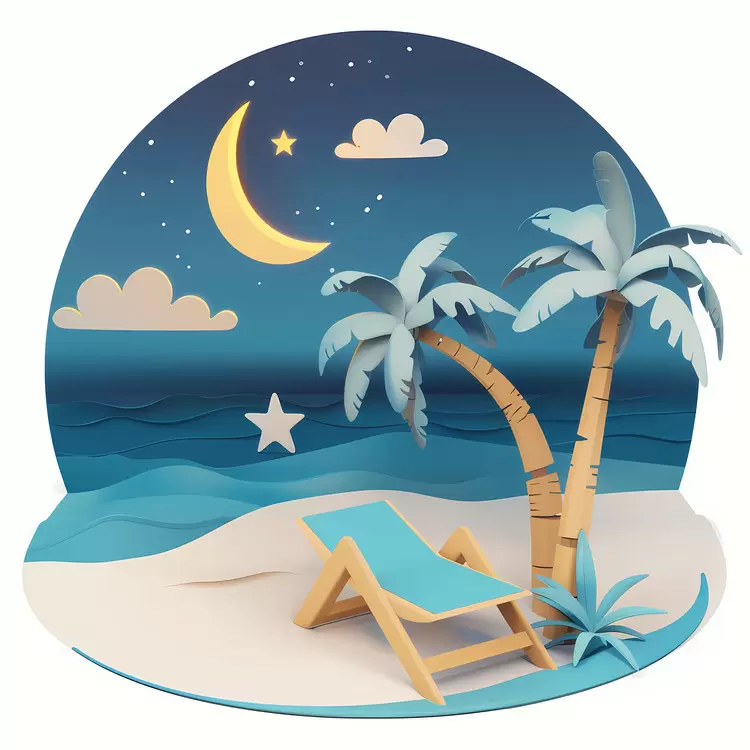 Island Stargazing summer night Seascape Chair