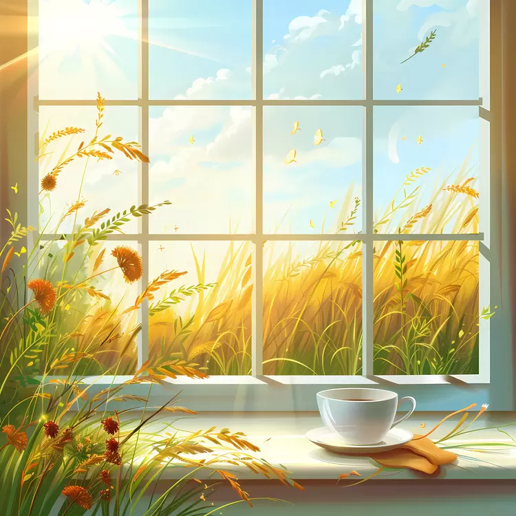 natural landscape rustic atmosphere scenic view sunny day wheat field
