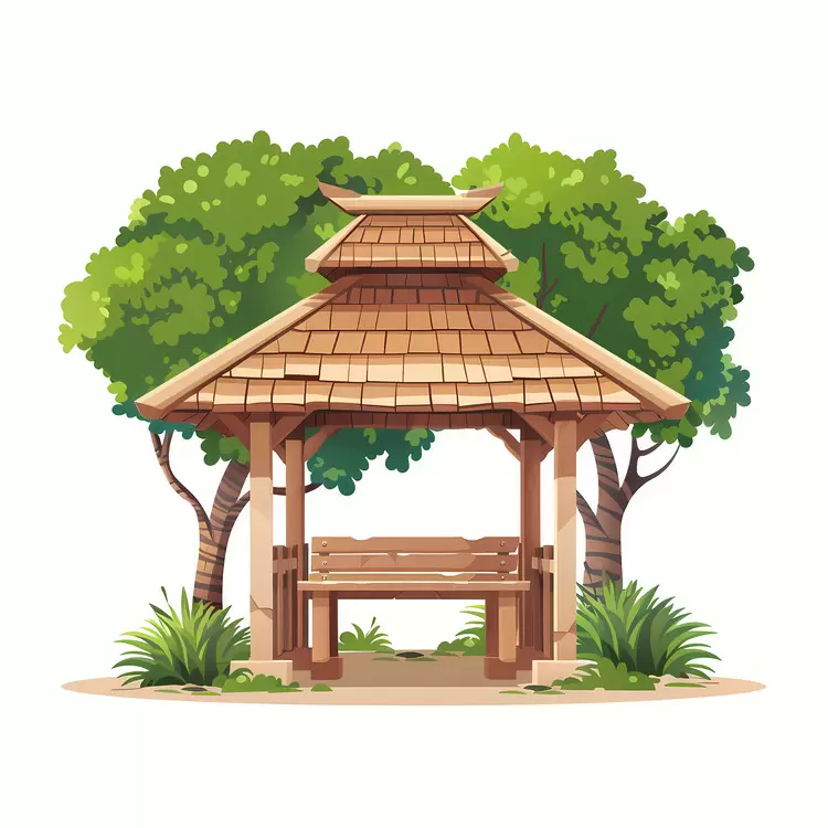 Bamboo structure Pavilion Rustic architecture Roofed structure Treehouse