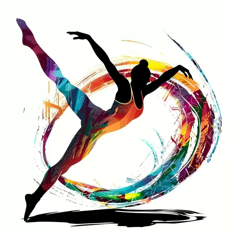Stylized Dancer in Motion