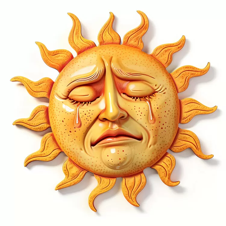 Sad Sun with Tears