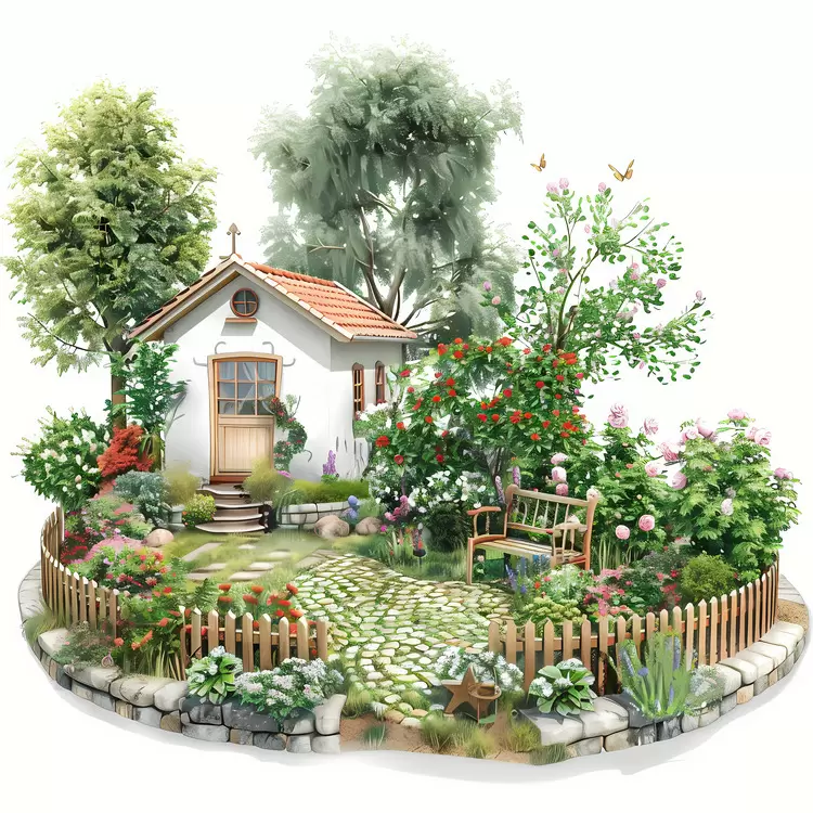 Charming Cottage Surrounded by a Lush Garden