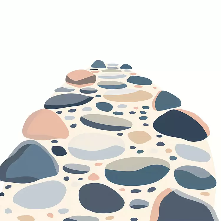 Soft Light Pebbles on a Gentle Path