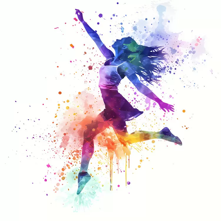 Colorful Dancer in Motion