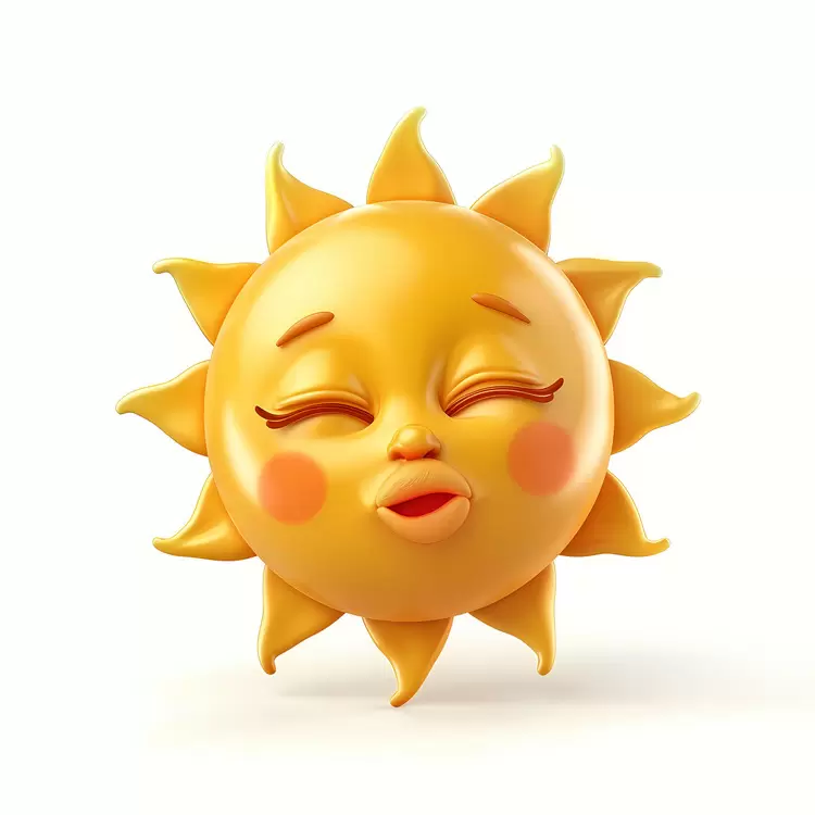 Cute Sun with Playful Expression