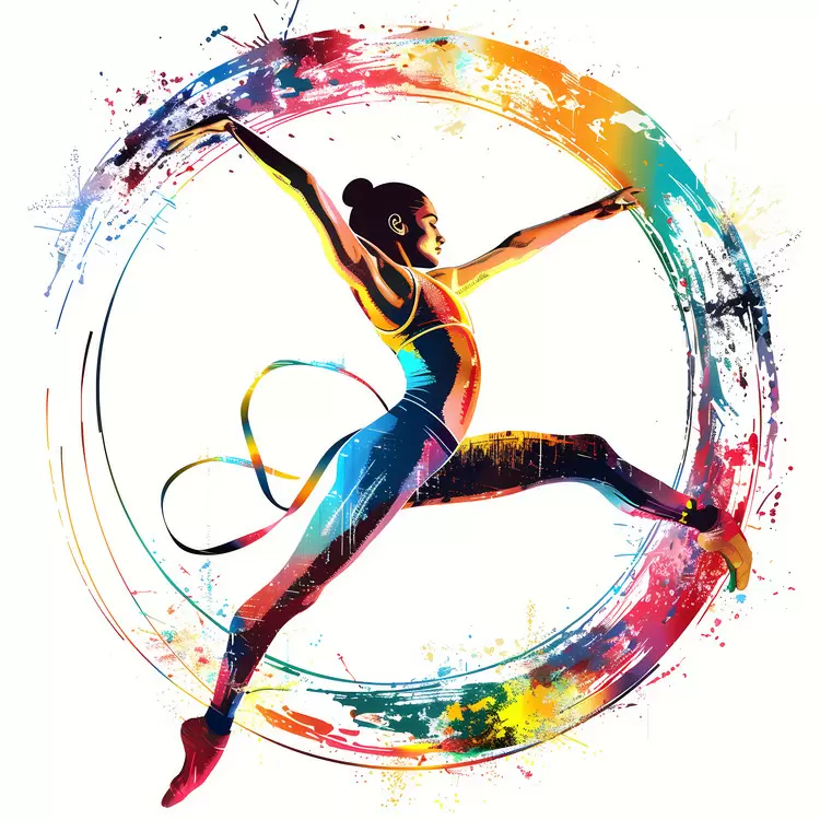 Dynamic Dancer with Ribbons