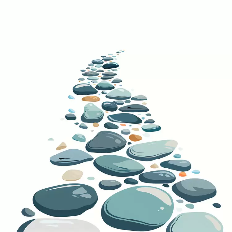 Colorful Path of Stones