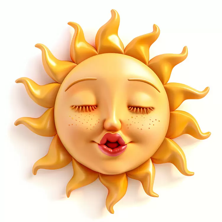 Charming Sun with Smiling Face