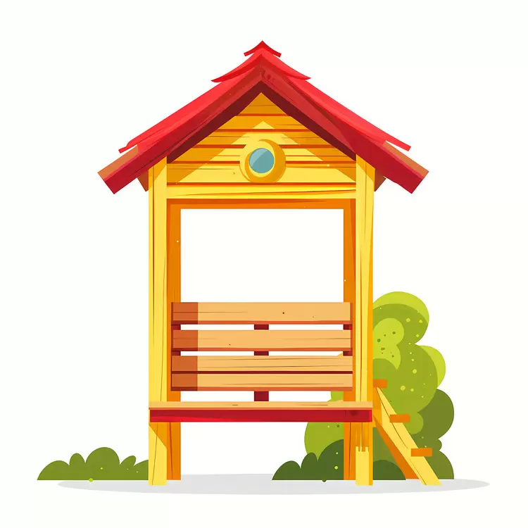 Charming Wooden Gazebo with Seating