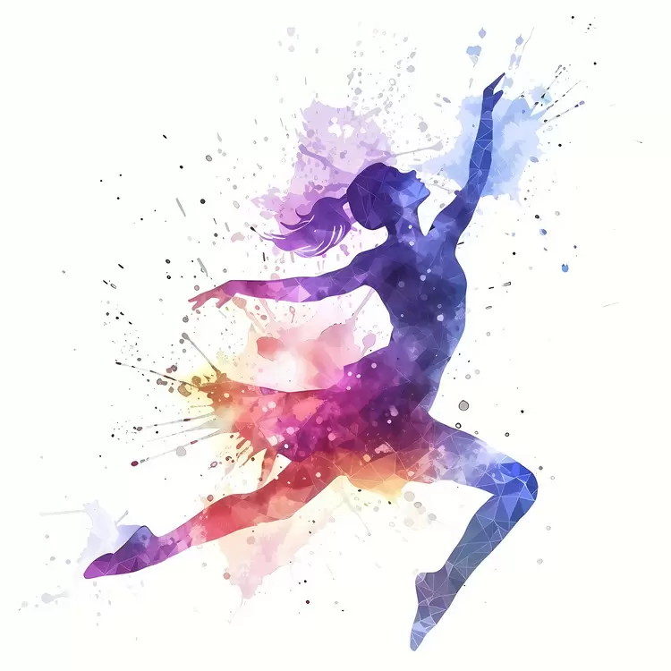 Vibrant Dancer Silhouette in Action
