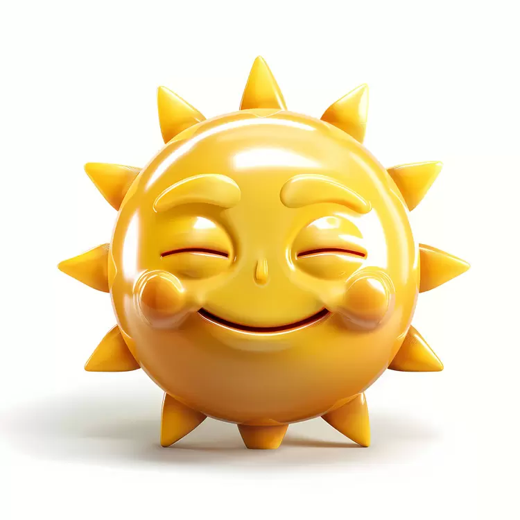 Cheerful Cartoon Sun with a Smile