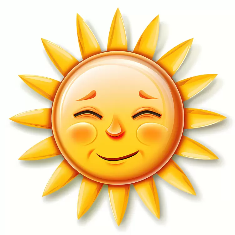 Joyful Happy Sun with a Smile