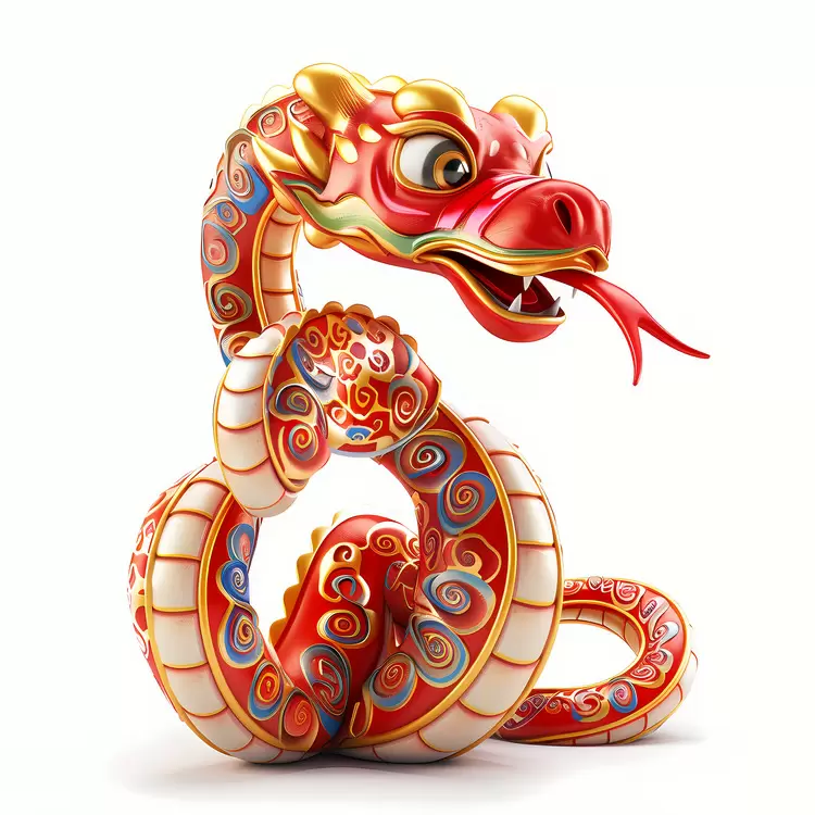 Colorful Dragon Snake Sculpture