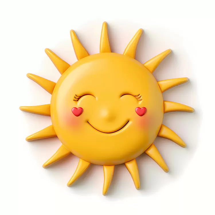 Happy Smiling Sun Character