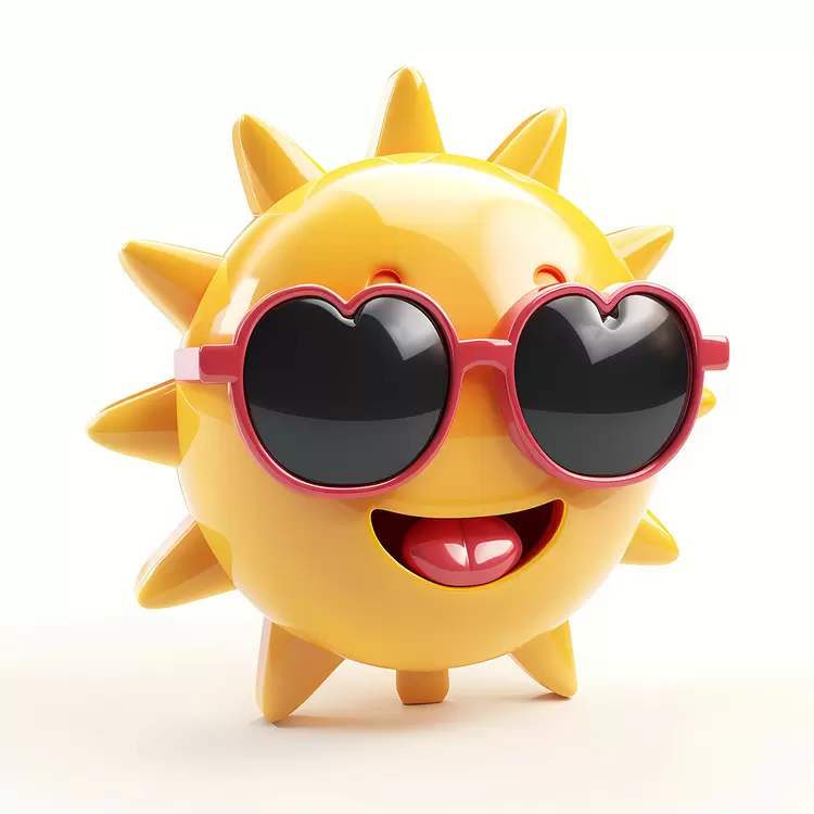Happy Sun with Sunglasses