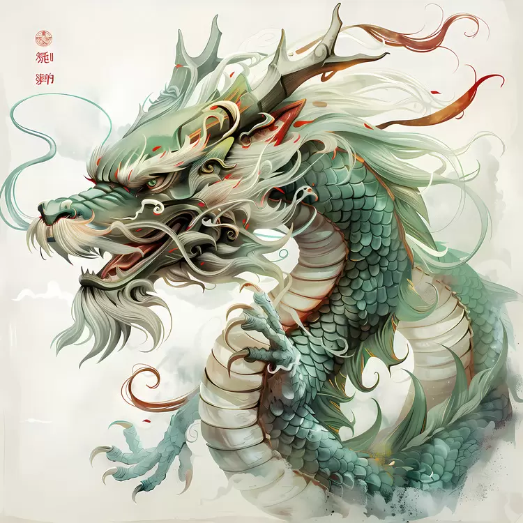 Elegant Mythical Dragon Illustration