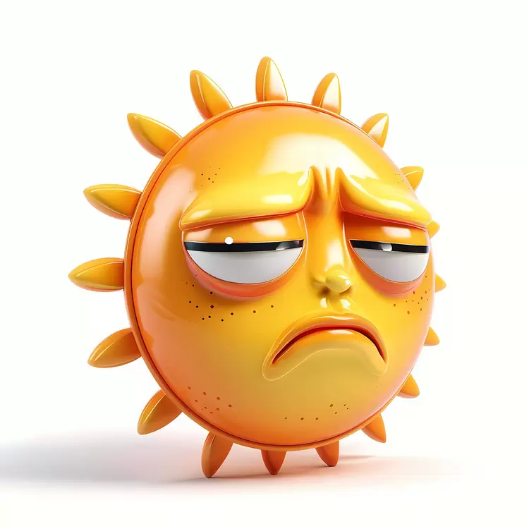 Sad Sun with a Frown