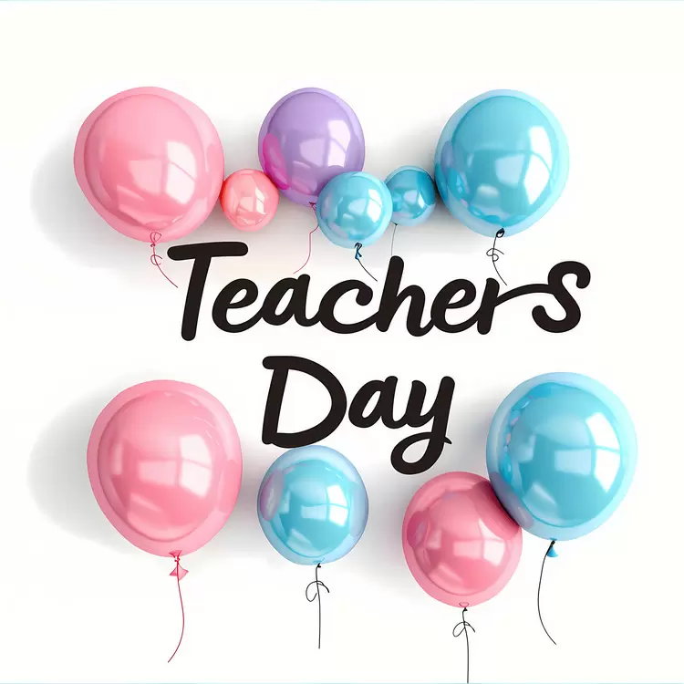 Shiny Balloons for Teachers Day