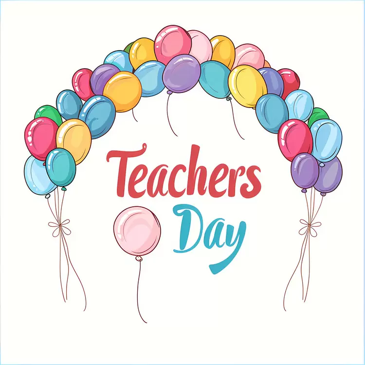 Colorful Balloons for Teachers Day