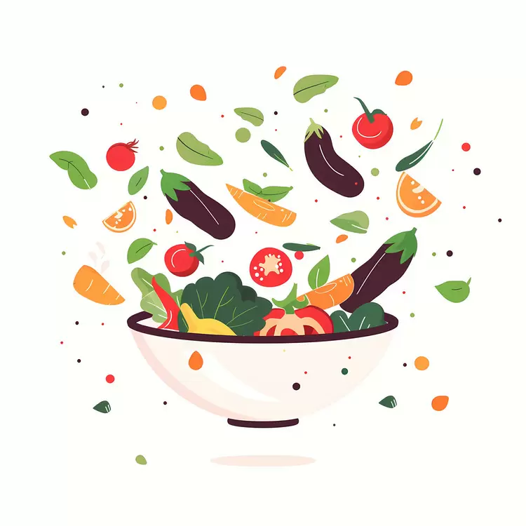 Vibrant Salad Bowl with Mixed Ingredients